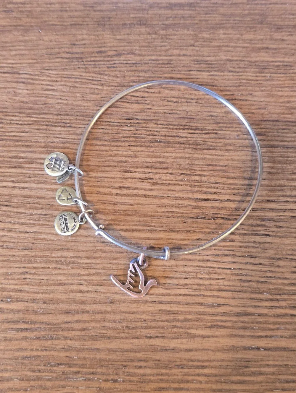 ALEX AND ANI Dove Charm Bracelet. GUC